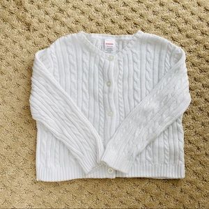 Gymboree Girls White Cardigan - XS (3-4)